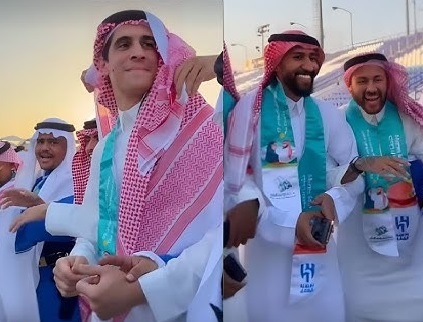 بالفيديو: ياسين بونو و نيمار يفاجئون الجميع بإرتداء الثوب السعودي و يرقصون العرضة في حفل الوطني السعودي